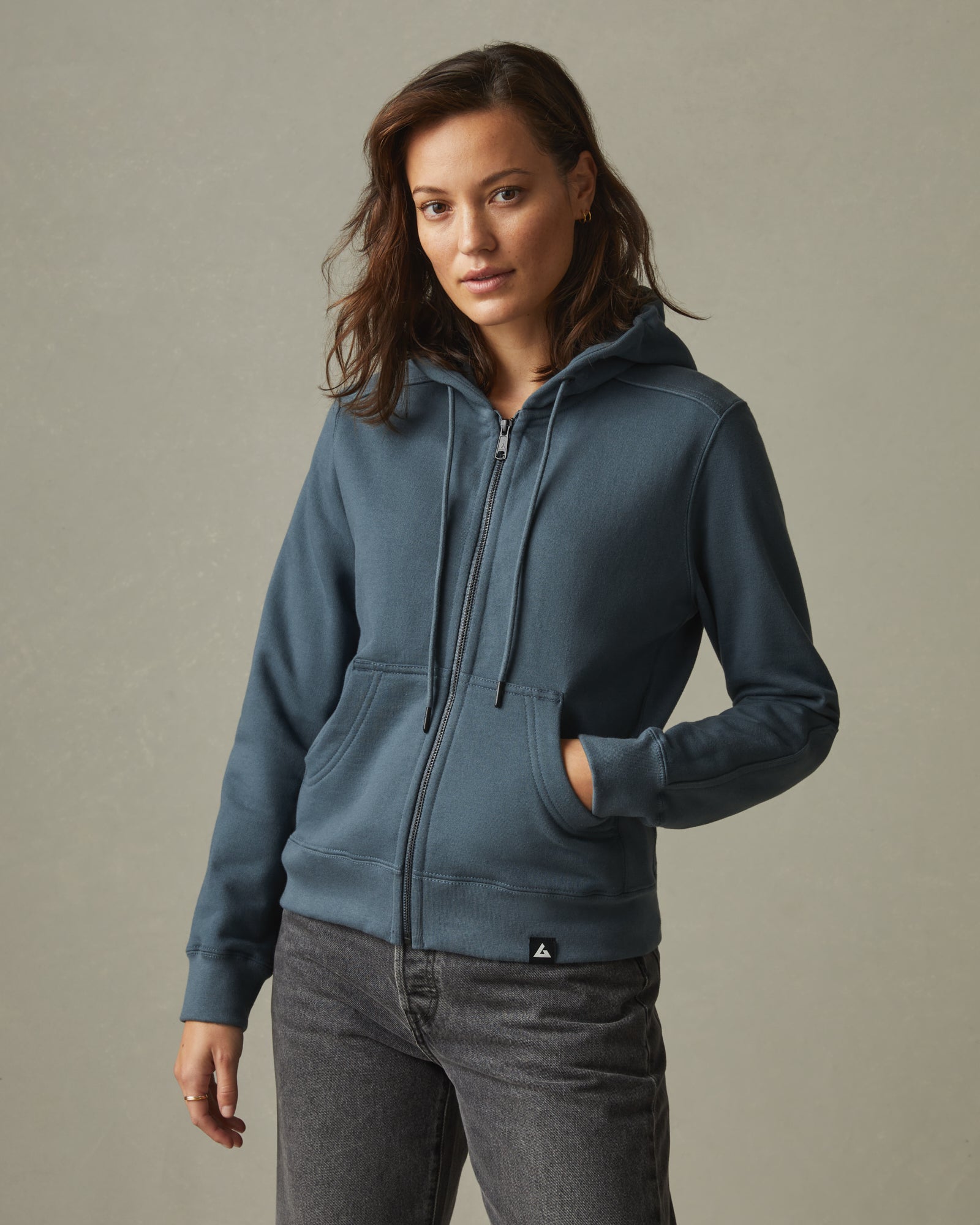 Relaxed Classic Full Zip - Vintage Indigo