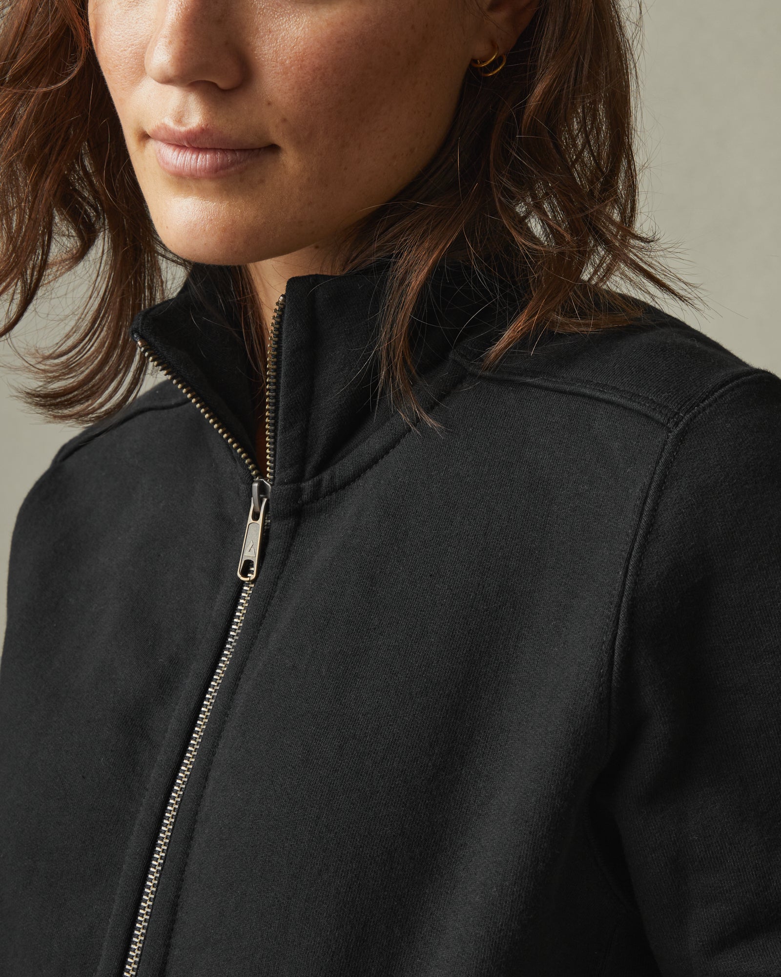 Zip-Front High-Neck Jacket