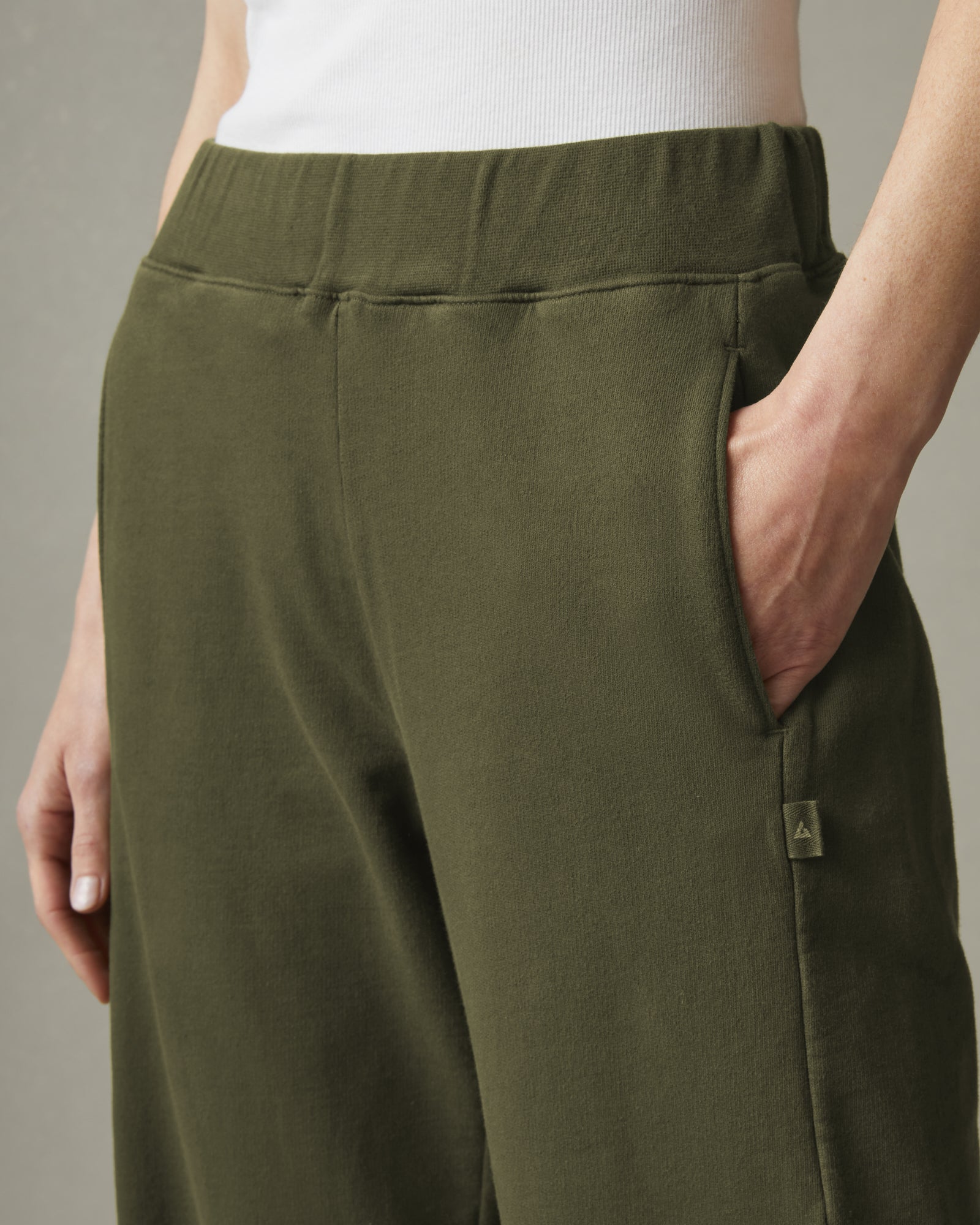French Terry Straight Sweatpant - Moss
