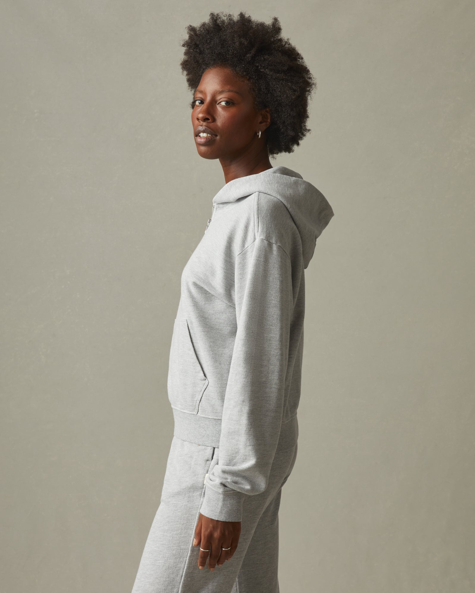 Terry crop online boyfriend sweatshirt