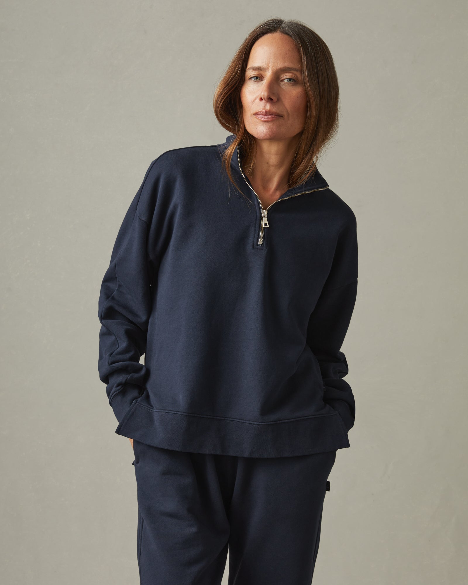 Ameri UND HALF ZIP SWEAT DRESS アメリヴィンテージ 24AW UND