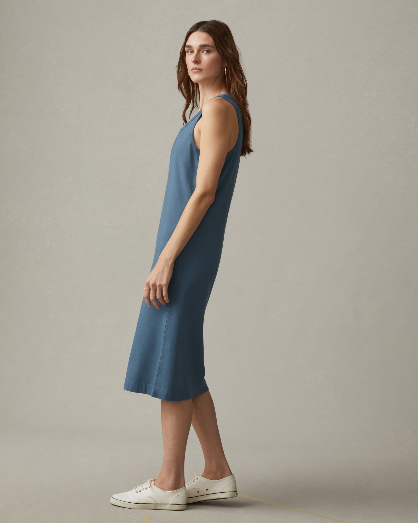 Racer Tank Dress Bluefin