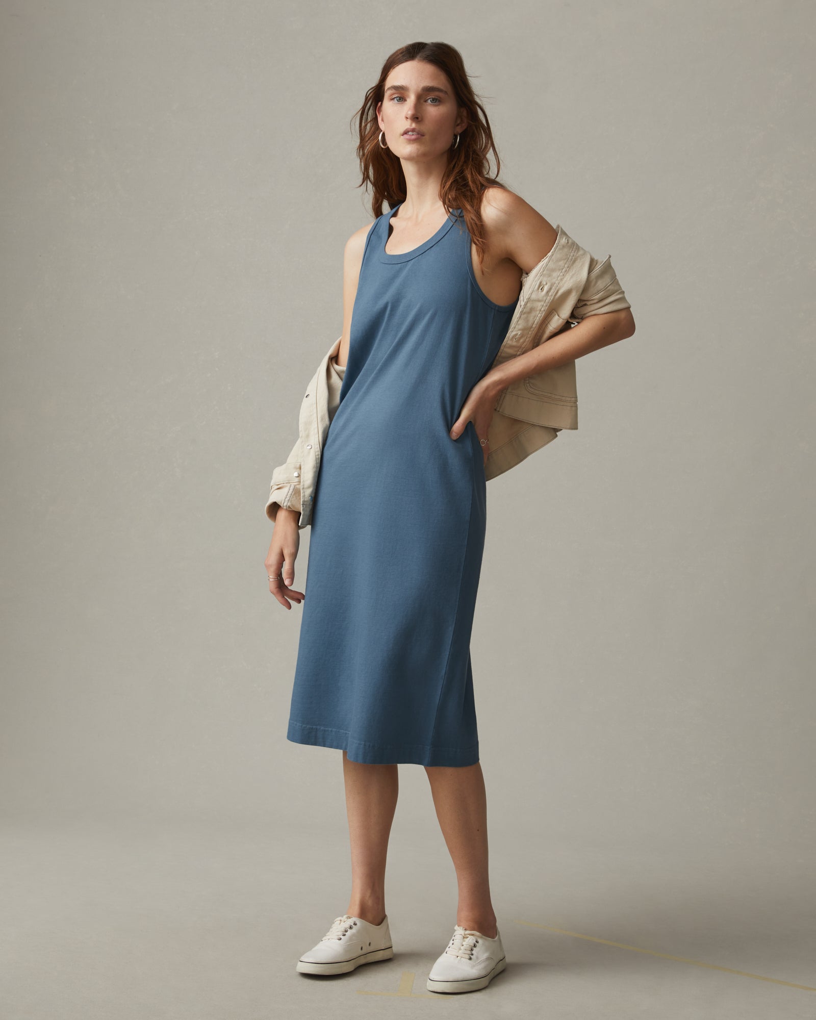 Women's Racer Tank Dress - Bluefin