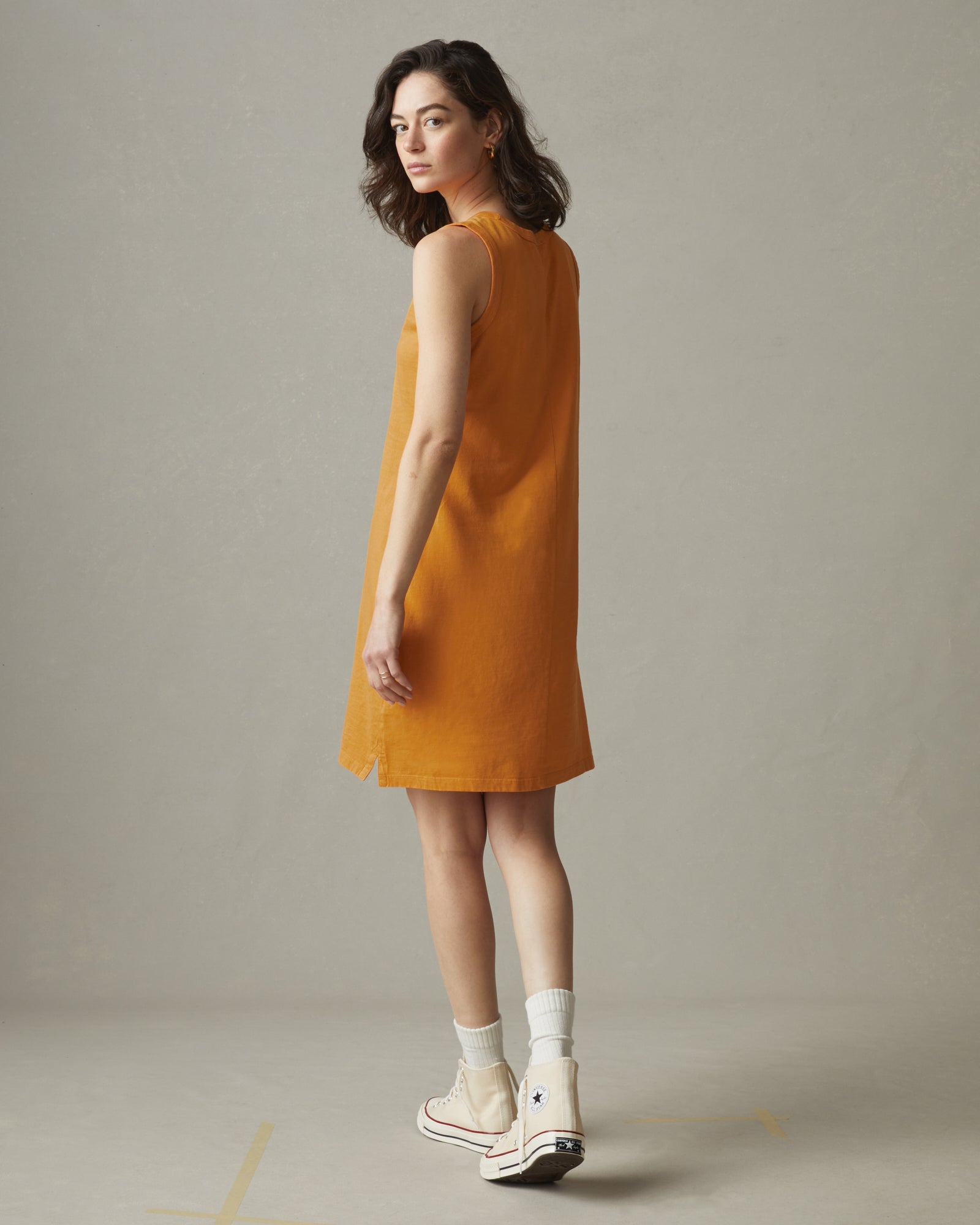 butterscotch tank midi dress Everlane Tank Top Midi Dress, Butterknit, Light Yellow, Size XL, Cotton