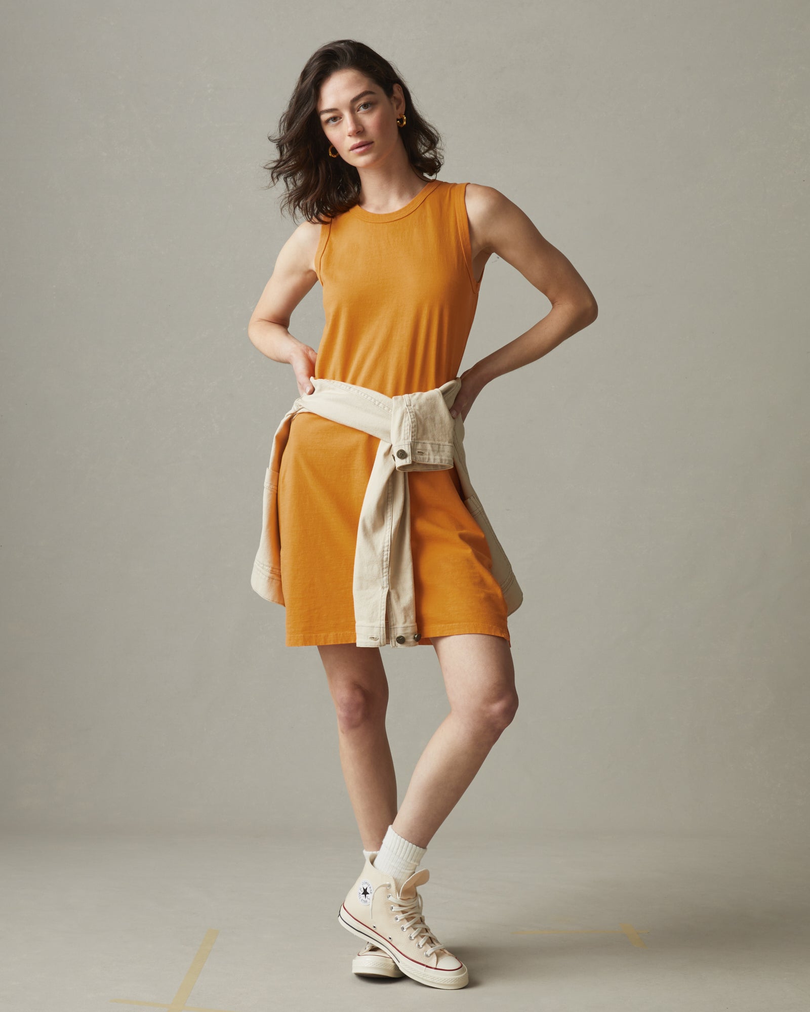 muscle woman dress Female bodybuilder in evening dress, flexes her arm muscles Stock Photo vintage look while the midweight jersey keeps you covered. Women's Muscle Tee Dress -