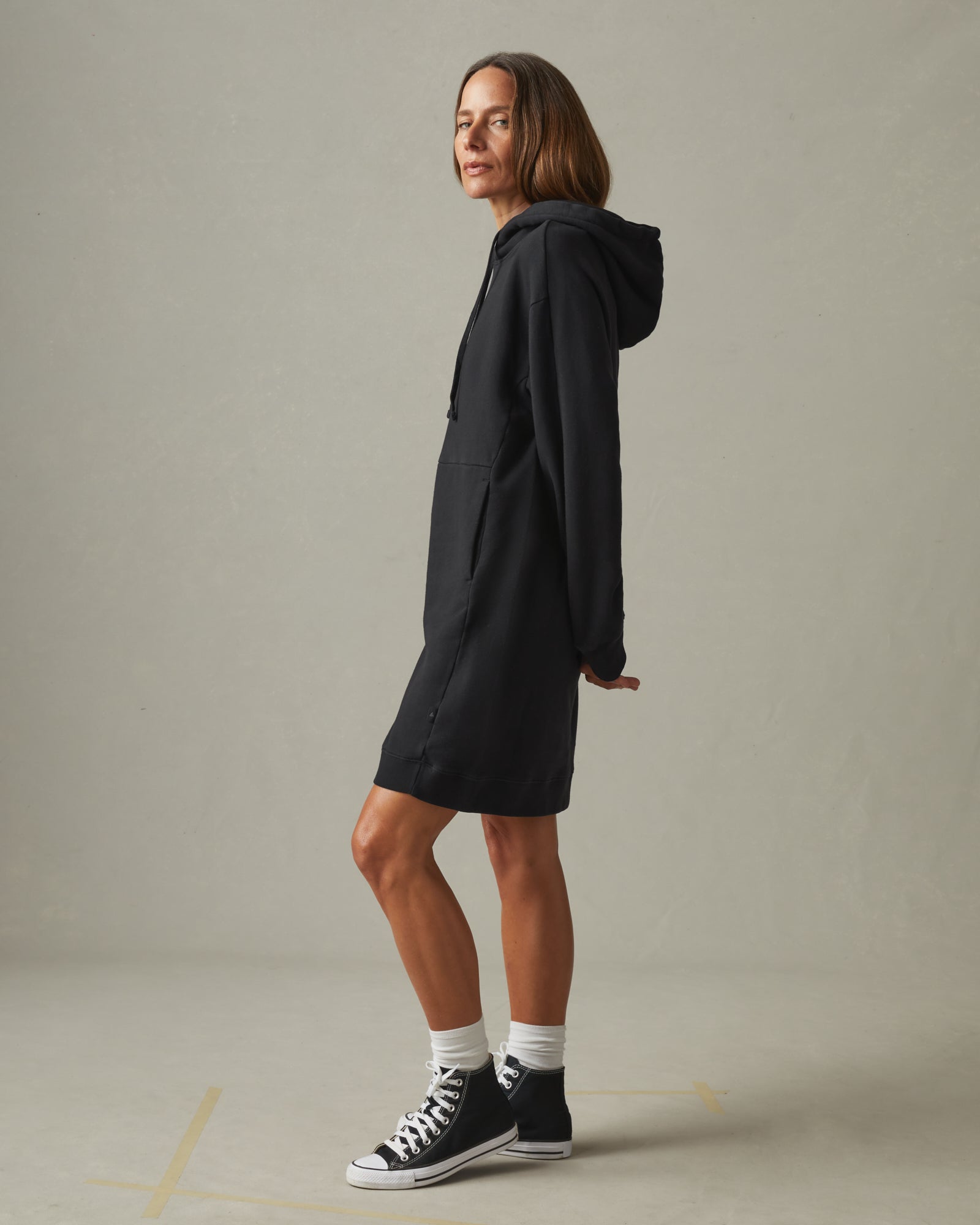Women's Premium Midweight Hooded Dress - Meteorite Women's Premium Midweight Hooded Dress - Meteorite