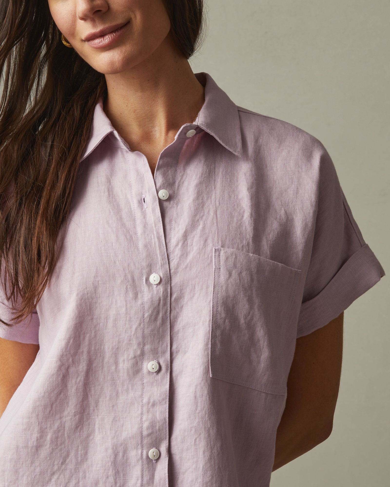 Easy Linen Shirt - Keepsake Lilac