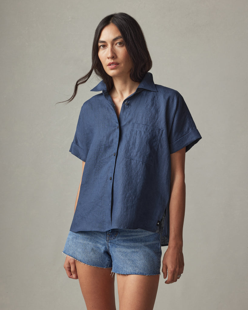 Easy Linen Shirt - Nautical Blue