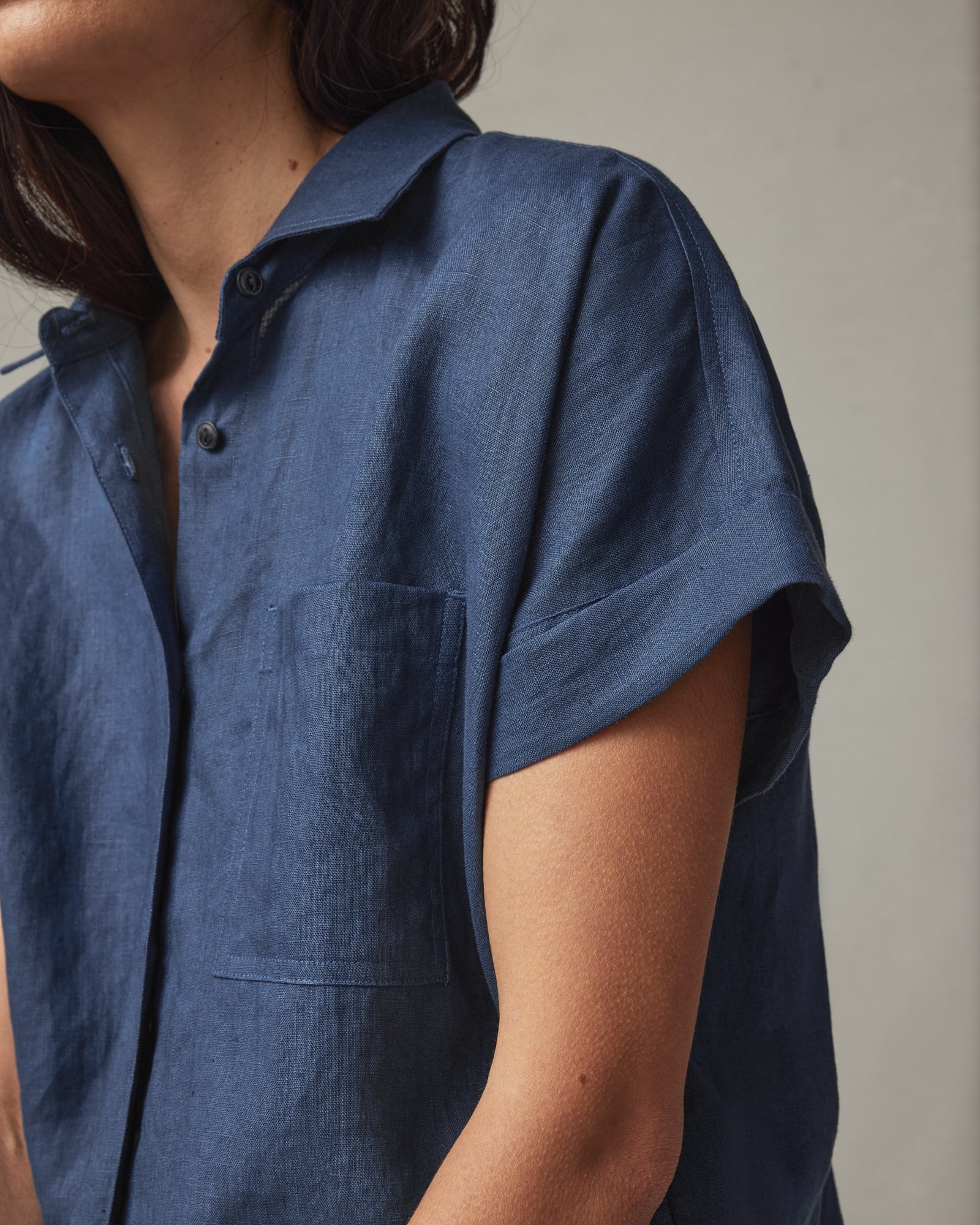 Easy Linen Shirt - Nautical Blue