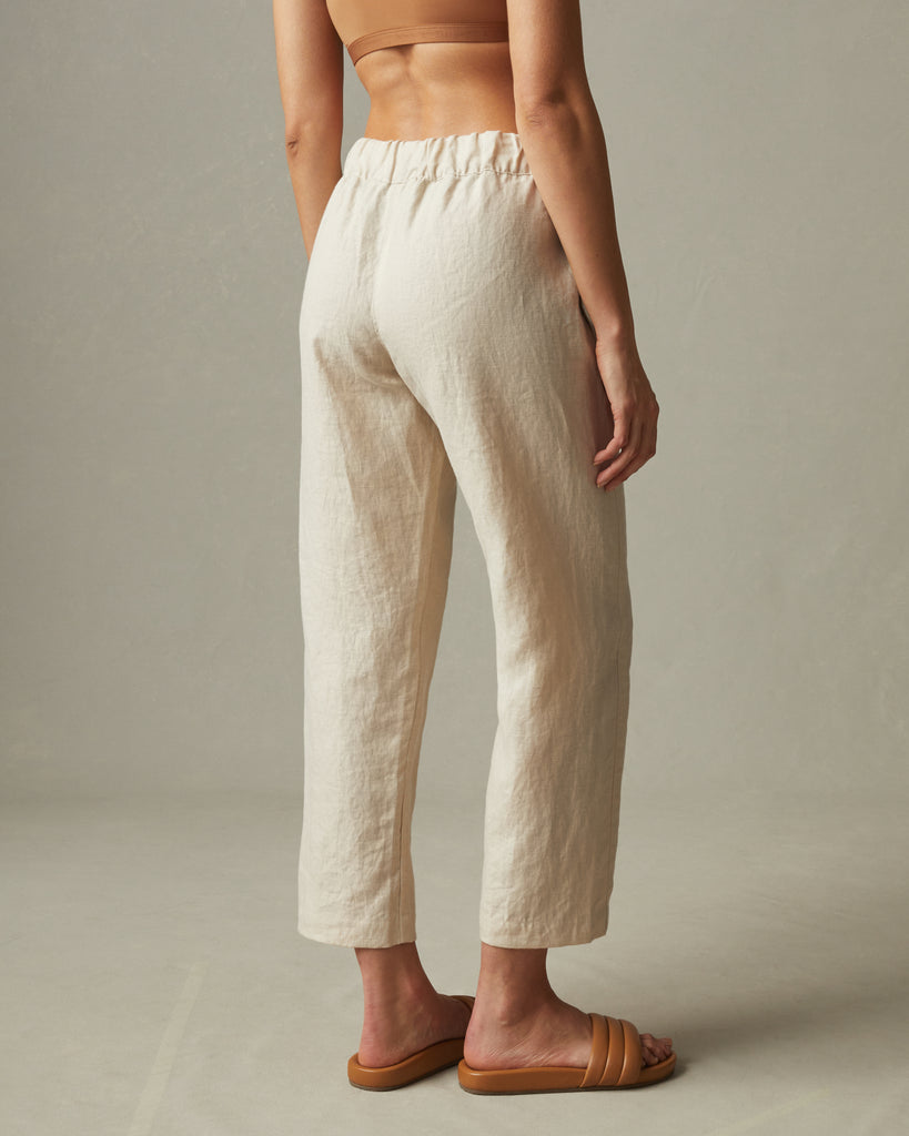 Ali Linen/Cotton Pant-Natural