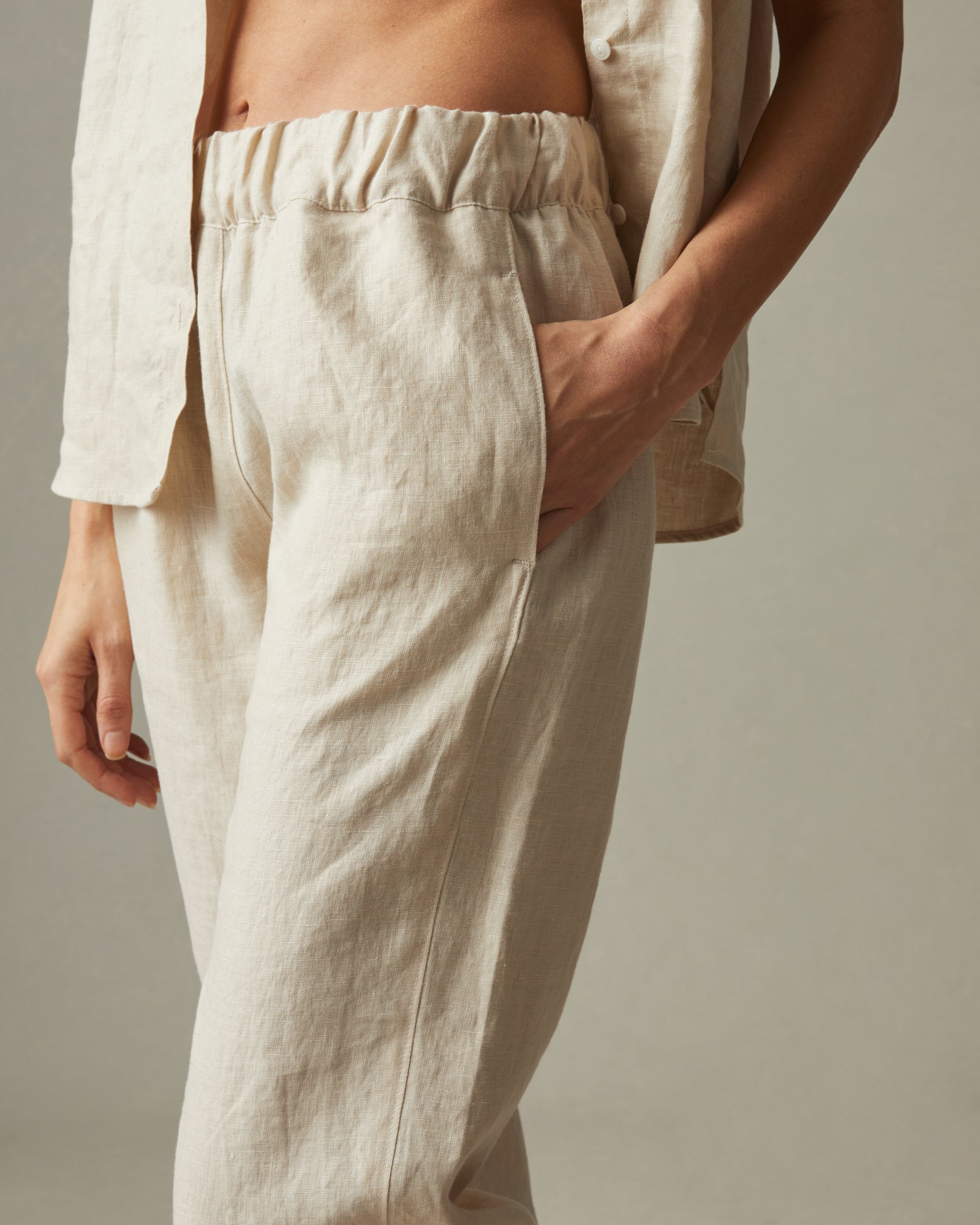 Linen Trousers Womens Women's Cotton Linen Solid Long Pants High